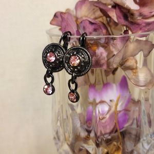 Buy 2~50% Off!!!Vintage Gunmetal with Pink Stone Signed EB Bastheim Co.,E